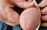 Master Ramon jerks off horny during the whipping video and squirts horny in your slaves mouth, gulp! snapshot 2