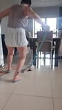 cleaning the house in a mini skirt without panties snapshot 3