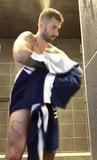 Sexy hung muscle guy after shower at the gym hung snapshot 2