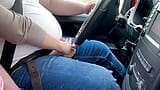 Small cock handjob in the car snapshot 10