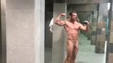 Str8 bodybuilder daddy jerks it at the gym snapshot 2