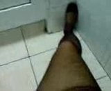 Pantyhouse in public WC snapshot 1