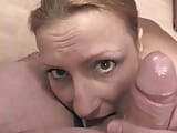 Wild German blonde deepthroating a loaded pecker in POV snapshot 17