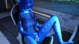 Projekt Passion Big Tit Blue Cyberpunk Alien Masturbates in Cockpit Almost Getting Caught snapshot 8