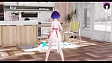 Nozomi - söt kattflicka dansar + gradvis klä av sig (3D HENTAI) snapshot 1