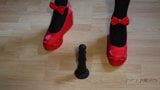 Mistress Juliette giving dildo a footjob snapshot 2