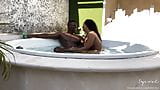 BIG ASS Girlfriend Gets Fucked By Big BBC In Outdoor Jacuzzi -amateur couple- Nysdel snapshot 3