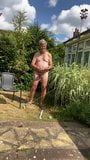 Catheter pissing in garden snapshot 2