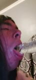 QueenShane sucking his dildo part 2 (more deepthroat) snapshot 1