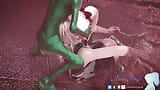 Гоблины трахают женщину-эльфу, застрявшую в стене темно-зеленые гоблины цвета, правка Smixix snapshot 9