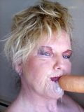 Kinky old woman gags and spits all over dildo!!So hot!!! snapshot 6