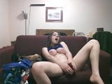 cumming hard on the couch with the rabbit Pt 1 snapshot 15