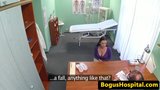 Busty euro patient creampied on docs desk snapshot 6