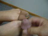 Cumming on her nylon feet snapshot 6