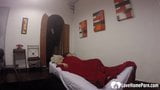 Horny stepsister masturbates on her brother's bed snapshot 1