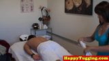 Une masseuse asiatique à forte poitrine branle et suce son client snapshot 2
