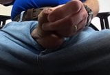 Wanking watching porn - view from under the desk. snapshot 9