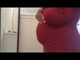 Pregnant Yuutuber bra less bellyshot snapshot 2