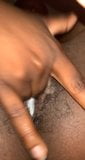 masturbating creamy ebony hairy pussy snapshot 1