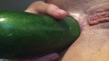 Anal training. fucking cucumber snapshot 2