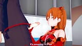 Asuka提供打手枪和口交：neon genesis evangelion hentai parody snapshot 9