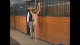 Two Naked Blonds Bullwhipped in A Barn snapshot 16