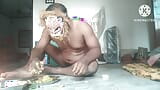 Introducing LIONMAN, A vegetarian Lion eats huge veg. Thali. Indian pierce cock play A Lionman snapshot 9