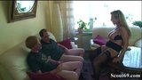 German Mother Fucks Step-Step Son and his School Friend snapshot 6