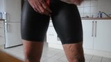 Cum over my new shiny Spandex Shorts snapshot 1