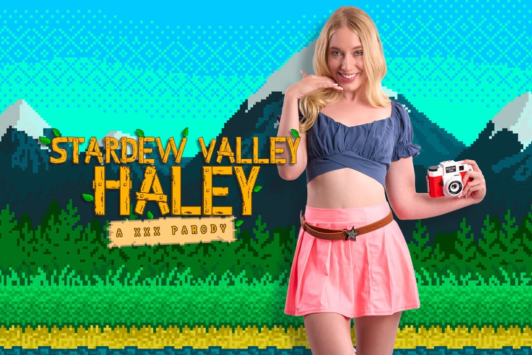 VRCosplayx Kallie Taylor como STARDEW VALLEY HALEY é menina do interior viciada em pau duro