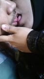 arab hijab kissing her bf snapshot 5