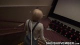 Step Daughter Flash Me Huge Natural Boobies Movie Theater snapshot 9