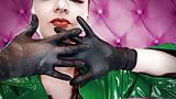 ASMR video: nitrile gloves and oil - fetish Glaminatrix Arya Grander - great relax sexy sounding POV snapshot 4