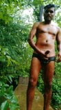 Indian boy Jordiweek first time nude bathing in public outdoor catch a big cock snapshot 7