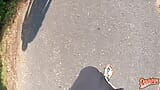 Footwalk in public-Walk with my dirty little feet snapshot 2