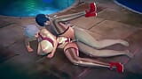 Busty Girl Spooning Next to the Pool  3D Hentai 5 snapshot 6