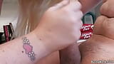 Curvy blonde plumper riding boss cock snapshot 7