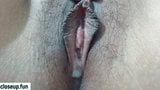 Girl eats her vaginal discharge - pussy close up snapshot 7