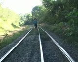 Latina rough blowjob on railway snapshot 1