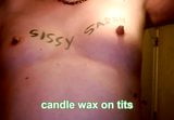 candle wax on sissy's tits snapshot 5