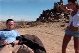 Naomi Russell hitchhiking in desert Anal snapshot 3