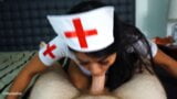 Sexy Thai Nurse Sucks Cock with CIM snapshot 11