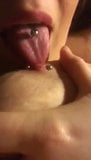 Licking and sucking pierced nipple snapshot 3