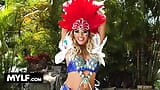 MYLF Of The Month Brazilian Vivianne DeSilva Answers Fan Questions In Her Carnival Costume snapshot 3