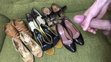 Wife's heel collection splashed with sperm! snapshot 5