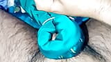 Satin, seide, handjob-porno - Satin crap salwar stoff reibt auf schwanzkopf (125) snapshot 3