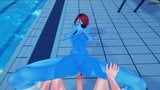 POV fucking Undyne in a swimming pool. Undertale Hentai. snapshot 8