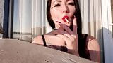 Sexy smoking from Dominatrix Nika. Mistress loves to smoke and blow cigarette smoke in your face snapshot 2