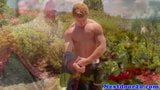 Muscular redhead gay hunk jerking off snapshot 1