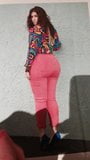 Cumtribute on big ass in pink jeans snapshot 2
